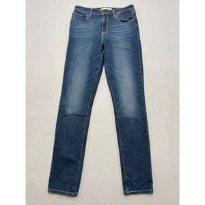 Levi's 721 Jeans Women's 28 Blue Denim Dark Wash High Rise Skinny Fit Whiskered